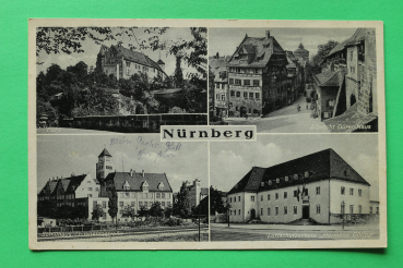 AK Nürnberg / 1937 / Schule Thusneldastrasse / Luftschutz Schule Hermann Göring / Stadtansichten